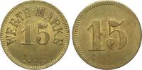 Notmünzen Sädte und Gemeinden 15 (Pfennig) Wertmarke, Messing -
