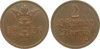 Kolonien und Nebengebiete 2 Pfennig Danzig 1926 sehr schön 9,00 EUR prix TTC + 14,00 EUR frais d'envoi