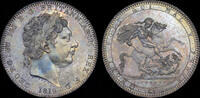 GREAT BRITAIN 1819 GEORGE III, 1819 SILVER CROWN, LIX EDGE, MS 64  5478,98 EUR  + 36,91 EUR frais d'envoi