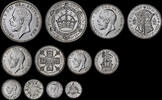 GREAT BRITAIN 1927 GEORGE V, 1927 SILVER PROOF SET WITHIN PLUSH CASE  1384,16 EUR  + 36,91 EUR frais d'envoi