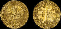 GREAT BRITAIN/FRANCE ANGLO-GALLIC, HENRY VI GOLD SALUT D’OR, ST LO MINT, 2ND ISSUE, MS 63 -
