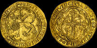 GREAT BRITAIN ANGLO-GALLIC, EDWARD THE BLACK PRINCE, GOLD LEOPARD D'OR, MS 61 -