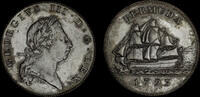 BERMUDA 1793 BERMUDA, GEORGE III, 1793 BRONZED PROOF PENNY, PF 62 BN  1614,86 EUR  + 36,91 EUR frais d'envoi