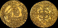 GREAT BRITAIN EDWARD III, GOLD NOBLE, FOURTH COINAGE, TREATY PERIOD, SERIES B, MS 62 -