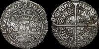 HENRY VI SILVER GROAT, ROSETTE-MASCLE ISUE, CALAIS HENRY VI SILVER GROAT, ROSETTE-MASCLE ISUE, CALAIS MINT -
