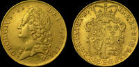 GREAT BRITAIN 1739 GEORGE II, 1739 GOLD MILLED TWO GUINEAS, INTERMEDIATE... 5761,58 EUR  + 36,91 EUR frais d'envoi