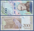 VENEZUELA 200 Bolivares Soberano 15.1.2018 P.107a Kassenfrisch 1,30 EUR  + 6,20 EUR frais d'envoi