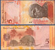 VENEZUELA 5 Bolivares Fuerte 19.12.2008 P.89c Kassenfrisch 1,00 EUR  + 6,20 EUR frais d'envoi