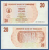 SIMBABWE / ZIMBABWE 20 Dollars 2006 Kassenfrisch 1,00 EUR  + 6,20 EUR frais d'envoi