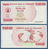 SIMBABWE / ZIMBABWE 10000000 Dollars 2008 Neuf