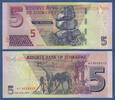 SIMBABWE / ZIMBABWE 5 Dollars 2019 Neuf