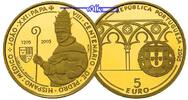 Portugal 5 Euro<br> 16,03g<br> fein<br> 30 mm Ø 800. Geb. von Papst Johannes XXI, inkl. Etui & Zertifikat & Schuber -