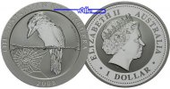 Australien 1 $ 2008 Kookaburra stgl 159,99 EUR  + 19,00 EUR frais d'envoi