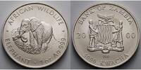 Sambia/Zambia 5000 Kwacha<br>1 oz<br>Ø 39 mm Elefant - African Wildlife 2. Ausgabe <b>matt</b> -
