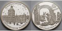 Paderborn Medaille<br> 14, 76g<br> fein, <br> 35mm Ø Medaille in Silber, Weihnachten 1992, Theodorianum PB in Kapsel & Etui & Zertif. -