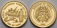 Tonga 10 Pa'anga<br>1,24g fein<br>14 mm Ø Port-au-Prince, inkl. Kapsel und MDM-Zertifikat -