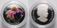 Kanada 20 $ Sonnenhut / Schmetterl. a. Glas m. farb. Applikationen, inkl. Etui & Zertifikat&Schuber -