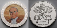 Deutschland Medaille Papst Benedikt XVI.<i>EPISCOPUS ROMANUS </i>m.Farbaufkleber& Zertifikat -
