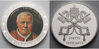 Deutschland Medaille Papst Benedikt XVI.<i>EPISCOPUS ROMANUS </i>m.Farbaufkleber& Zertifikat -