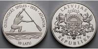 Lettland 10 Latu Oly Sommer Atlanta, Einer-Kanadier, inkl. Kapsel und MDM - Zertifikat -