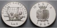 Malta 5 Liri Oly Sommer Atlanta, Wasserball, inkl. Kapsel und MDM - Zertifikat -
