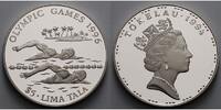 Tokelau Dollar 5 Lima Tala 5 Tala Oly Sommer Atlanta -Zwei Kraulschwimmer-, inkl. Kapsel und MDM - Zertifikat -