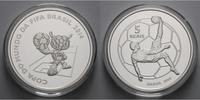 Brasilien 5 Reais Fußball Weltmeisterschaft 2014 i.Brasilien, -Maskottchen- inkl.Kapsel&Zertifikat -