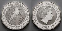 Australien 1 $ 2015 Kookaburra --25-j&auml;hriges Jubil&auml;um-- stgl 179,99 EUR  + 19,00 EUR frais d'envoi