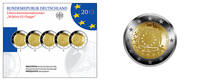 Deutschland 2 Euro<br> 5x 30 J. EU-Flagge,<b> kompl. Satz </b>(5 Prägestätten)<b> absofort lieferbar!!</b> -