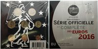 Frankreich 3,88 € Kursmünzen, kompl. Satz 2016 -