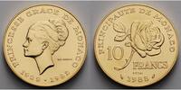 Monako Monaco -Grace Kelly-Essais- b> SELTEN-RAR mit Kapsel & orig.Etui & Zertifikat 10 Francs,  br>19,45g br> fein br> 26,00 mm Ø 1982  b>SELTEN - R