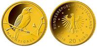 Deutschland 20 Euro<br> 3,89g<br> fein<br> 17,5 mm Ø Heimische Vögel, Nachtigall<br> <b> Prägestätte J</b> / <b>sofort lieferbar!!!</b> -