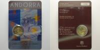 Andorra 2 Euro 2015 25 Jahre Zollunion mit der Europäischen Union (EU), SONDERANGEBOT !!! FDC im Blister /  Coincard