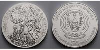 Ruanda 50 Amafaranga<br>1 oz<br>Ø 40 mm Afrikanische Unze, 9.Ausgabe Erdmännchen -<b>originale Folie</b> -