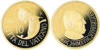 Vatikan 10 Euro<br>2,75g<br>fein<br> 13,85 mm Ø Die Taufe, -MMXVI- Gold - inkl. Etui & Zertifikat & Schuber, -