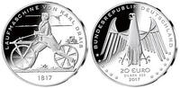 Deutschland <b>vierte,<br>20 Euro </b> Laufmaschine von Karl Drais 1817, 4. Ausg.2017 <b> lieferbar !!!</b> -