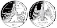 Deutschland <b>vierte,<br>20 Euro </b> Laufmaschine von Karl Drais 1817, 4. Ausg.2017 <b> lieferbar !!!</b> -