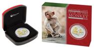 Australien 1 $ Jahr des Affen/ Chines.Tierkreiszeichen 2016 <b>N.SERIE vergoldet</b> Lunar II -