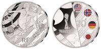 Frankreich 10 Euro<br> 22,2g<br> fein<br> 37 mm Ø Frauenfußball Weltmeisterschaft 2019 in Frankreich, <b>Sturm-Volley 1/4</b> -