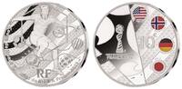 Frankreich 10 Euro<br> 22,2g<br> fein<br> 37 mm Ø Frauenfußball Weltmeisterschaft 2019 in Frankreich, <b>Abwehr-Dribbeln 3/4</b> -