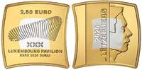 Luxemburg PP 2,5 € <br> <b> ab sofort lieferbar !!!</b> <br> Expo Dubai - Pavillon - eckig, <b>SELTEN !</b> -