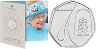 Großbritannien 50 Pence Queen Elizabeth II. Platinjubiläum im Blister -