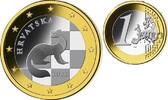 Kroatien 2023 Kursmünze, 1 Euro FDC