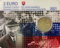 Slowakei 2 Euro 100. Geburtstag Alexander Dubcek, (1921 - 1992) Politiker - im Blister -