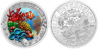 Österreich III.Serie 3 Euro Leuchtende Meereswelten - Steinkoralle, <b>05/12</b> Ausgaben,<b> -