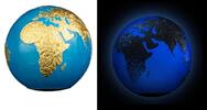 Barbados 5 Dollar  2023 Blue Marble - Glow in the dark-Effekt & Goldveredelung, Box, RAR! 999 Stk. FDC 3 Unzen Silber