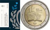 San Marino 2 Euro 2024 50 Jahre Verfassung / Bürgerrechte FDC  im Blister