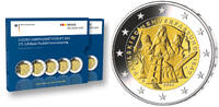 Deutschland 2 Euro 5x 2024 A/D/F/G/J 175. Jubiläum Paulskirchenverfassung, kompl. Satz  (5 Prägestätten) FB  im Blister