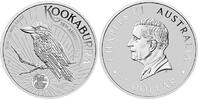 Australien 1 $ Kookaburra, <b> 35 Jahre Kookaburra Silber Anlagemünze mit Punze</b> -
