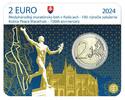 2 Euro 2024 Slowakei 100 Jahre Kosice Marathon im Blister stgl im  Blister 